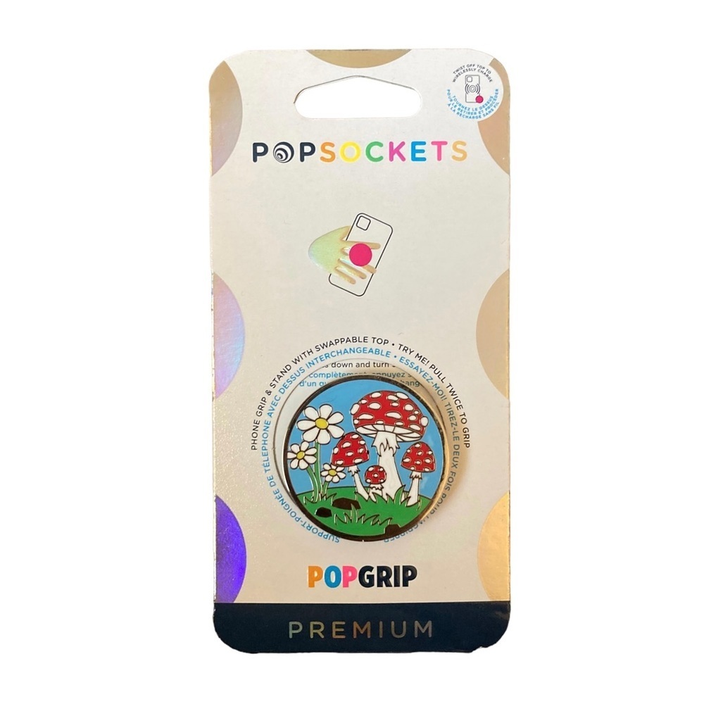 Brand New PopSocket Premium Expanding Phone Grip Fun Mushroom 🍄